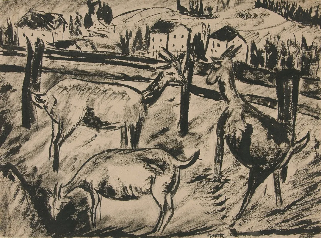 Goats And Landscape