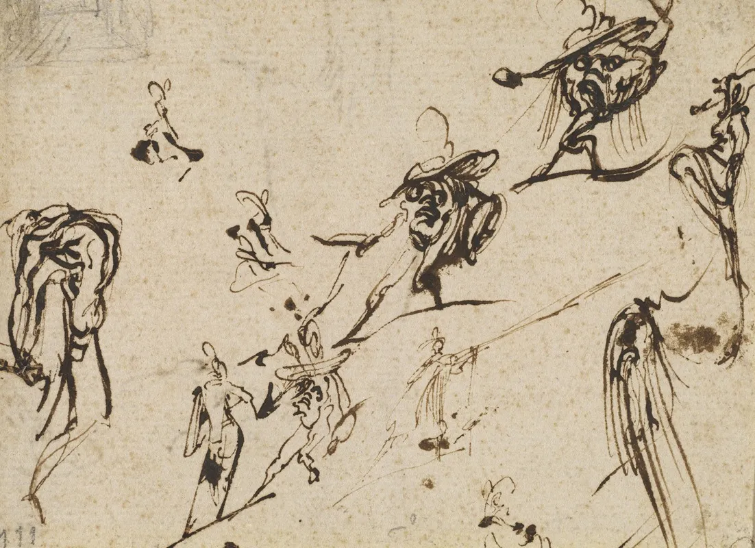 Gobbi And Other Bizarre Figures by Jacques Callot - Canvas Print