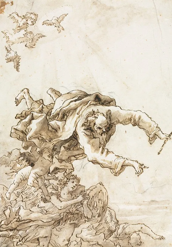 God The Father With Angels And Cherubs
