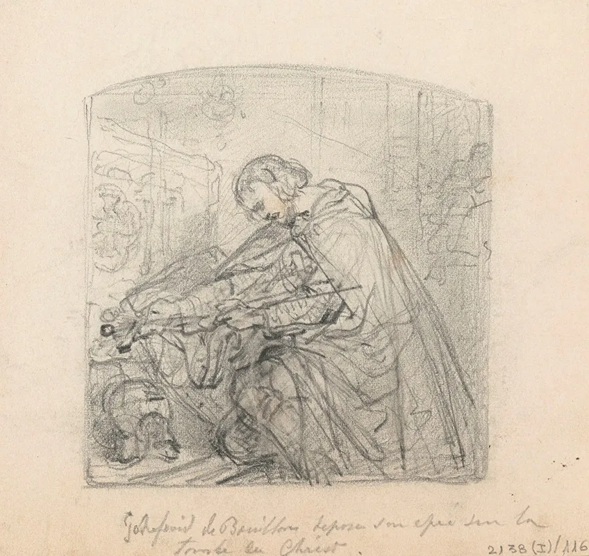 Godfrey Of Bouillon Lays His Sword On The Tomb Of Christ