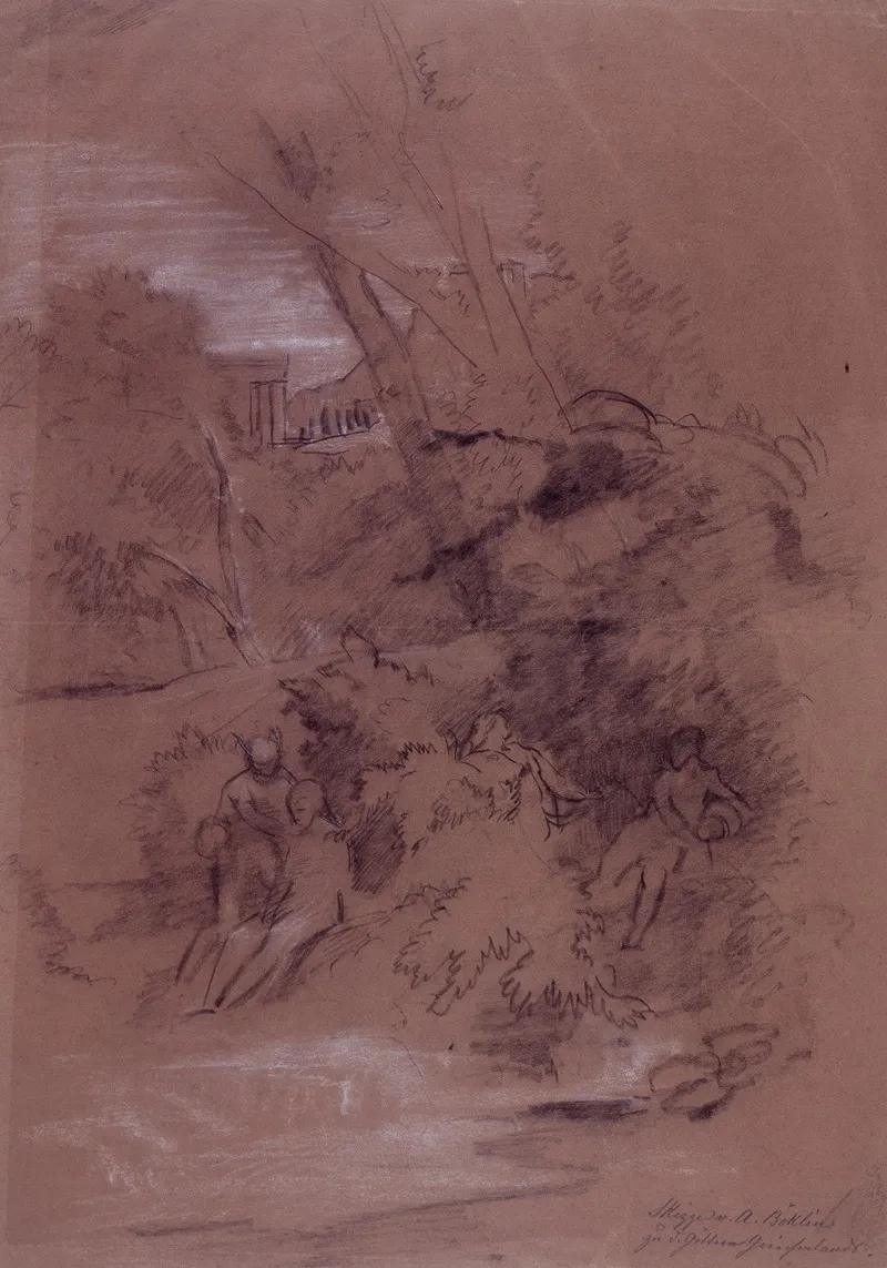 Gods Of Greece by Arnold Böcklin - Canvas Print