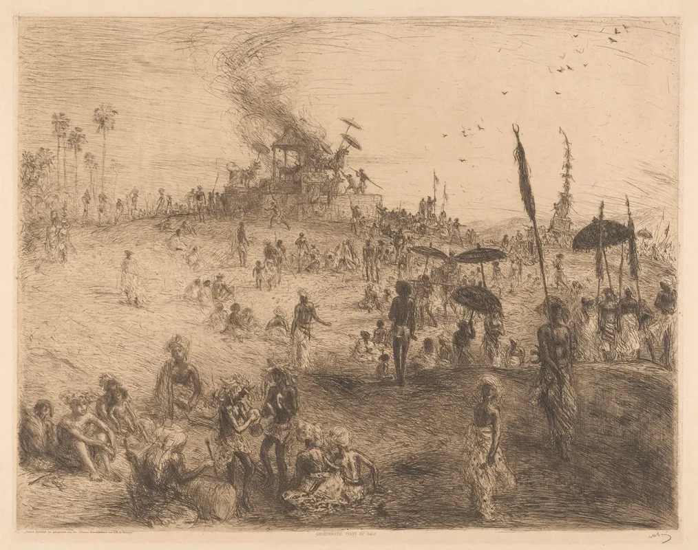 Godsdienstig Feest Op Bali by Marius Bauer - Canvas Print