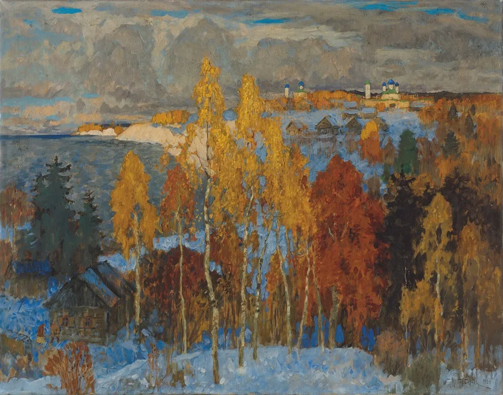 Golden Autumn by Konstantin Ivanovich Gorbatov - Canvas Print