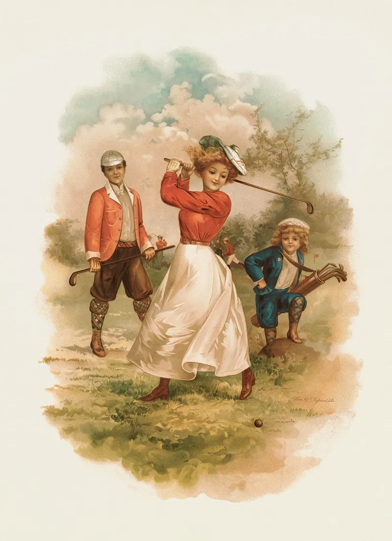 Golf by Ellen Clapsaddle - Canvas Print
