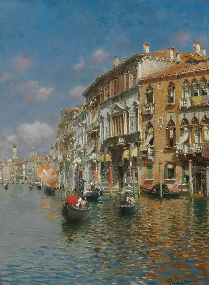 Gondolas On The Grand Canal Venice