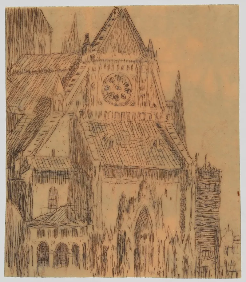 Gothic Cathedral View From The Western Facade by Feliks Jabłczyński - Canvas Print