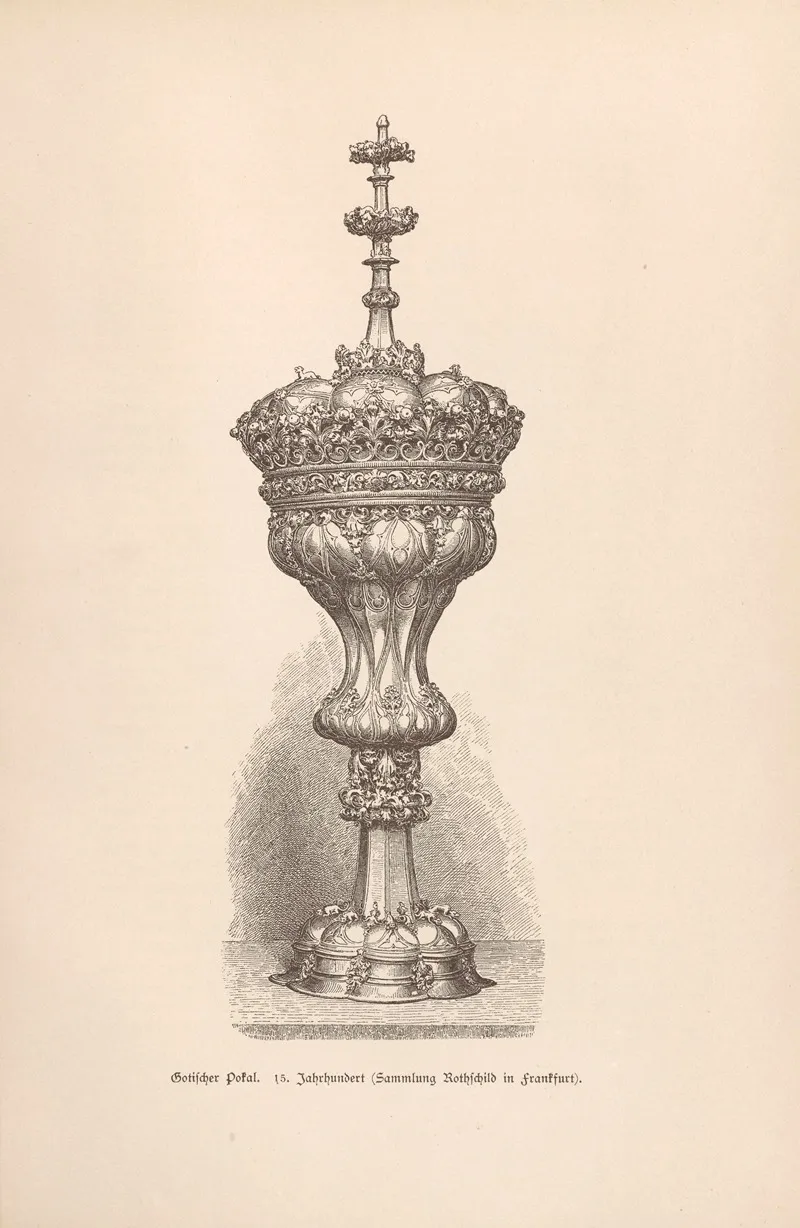 Gotischer Pokal 15 Jahrhundert by Jakob von Falke - Canvas Print