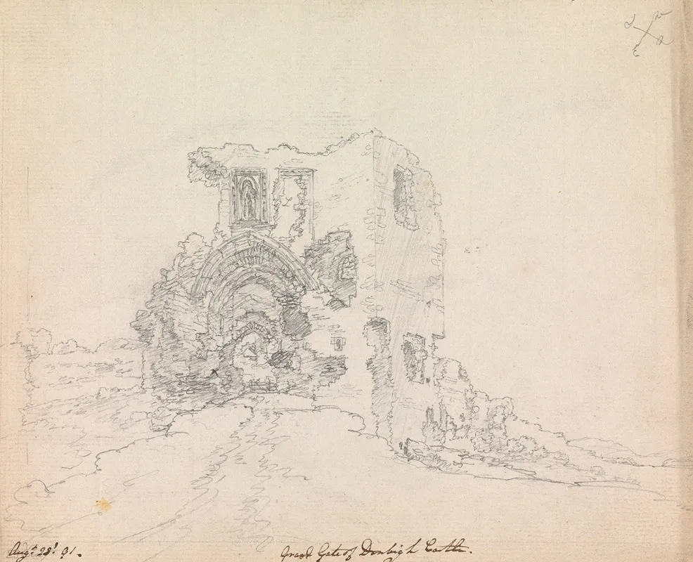 Grand Gate Of Denbigh Castle by James Moore - Canvas Print