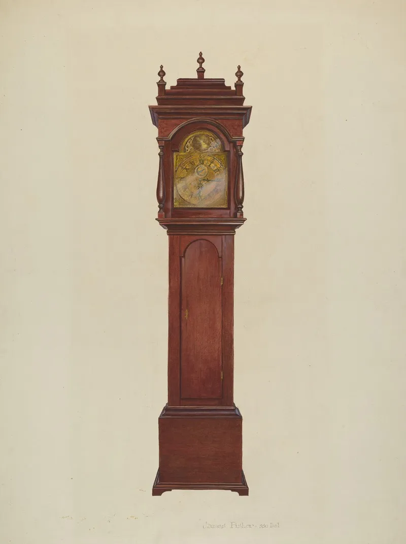 Grandfather Clock 13 by James Fisher - Canvas Print