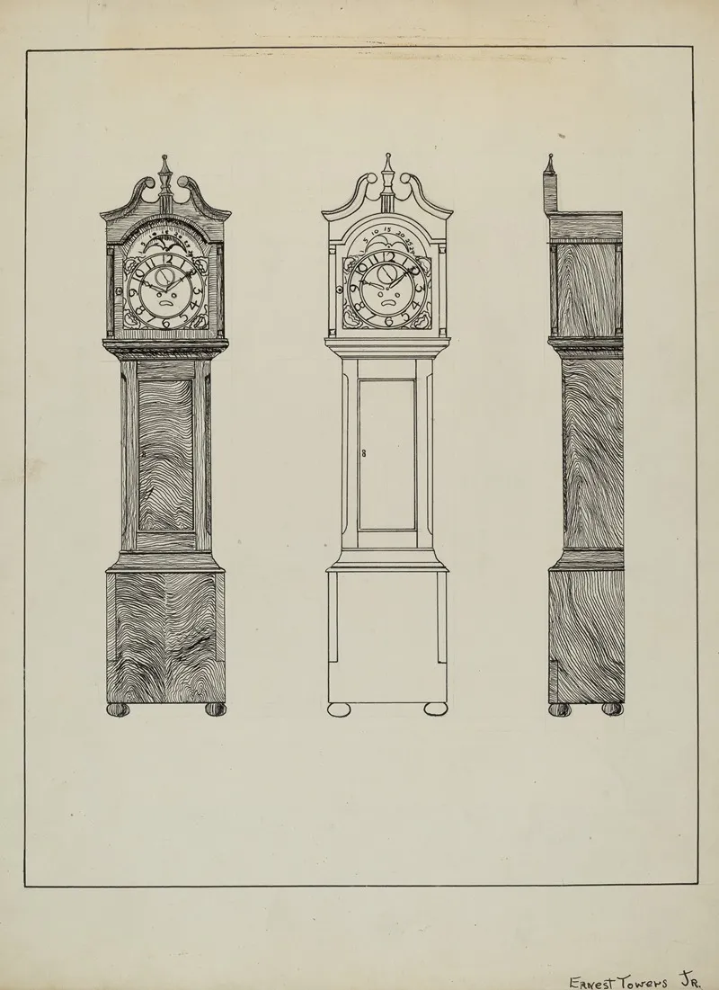 Grandfather Clock 6 by Ernest A. Towers, Jr. - Canvas Print
