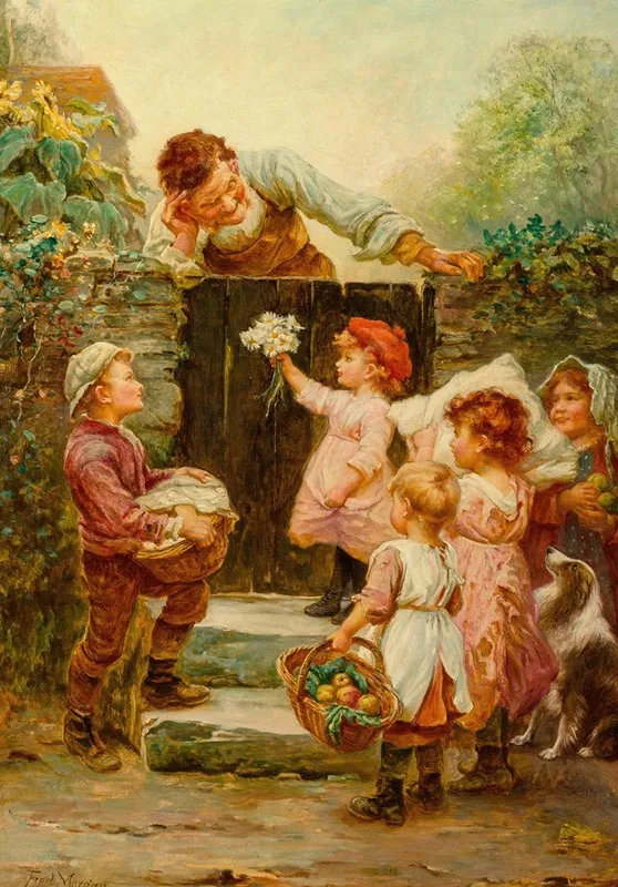 Grandfathers Birthday by Frederick Morgan - Canvas Print