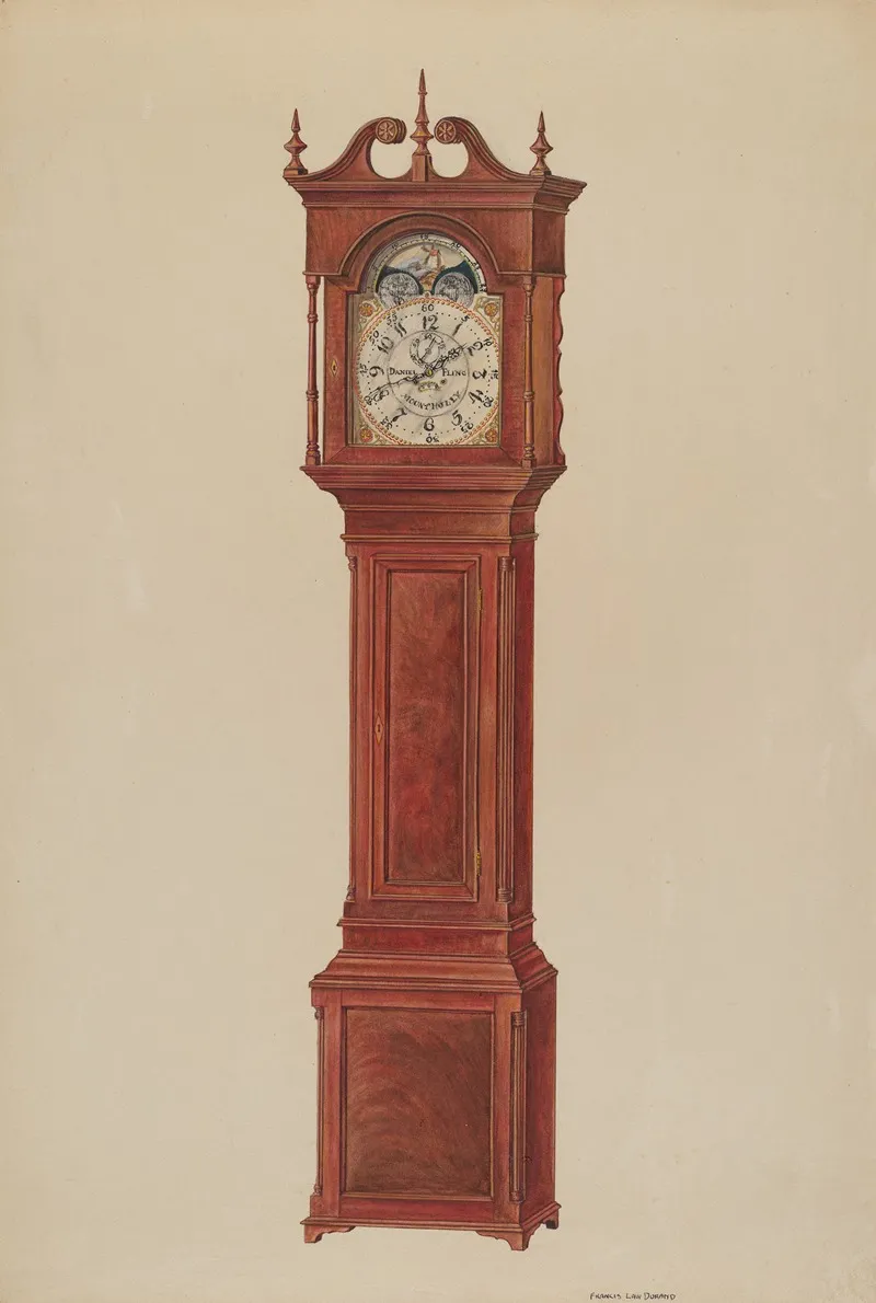 Grandfathers Clock 8 by Francis Law Durand - Canvas Print