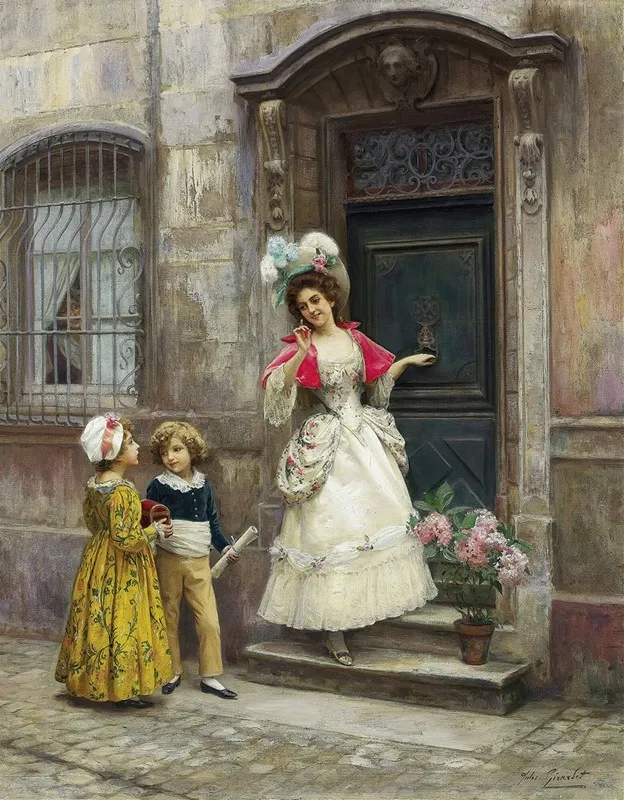 Grandmothers Birthday by Jules Girardet - Canvas Print