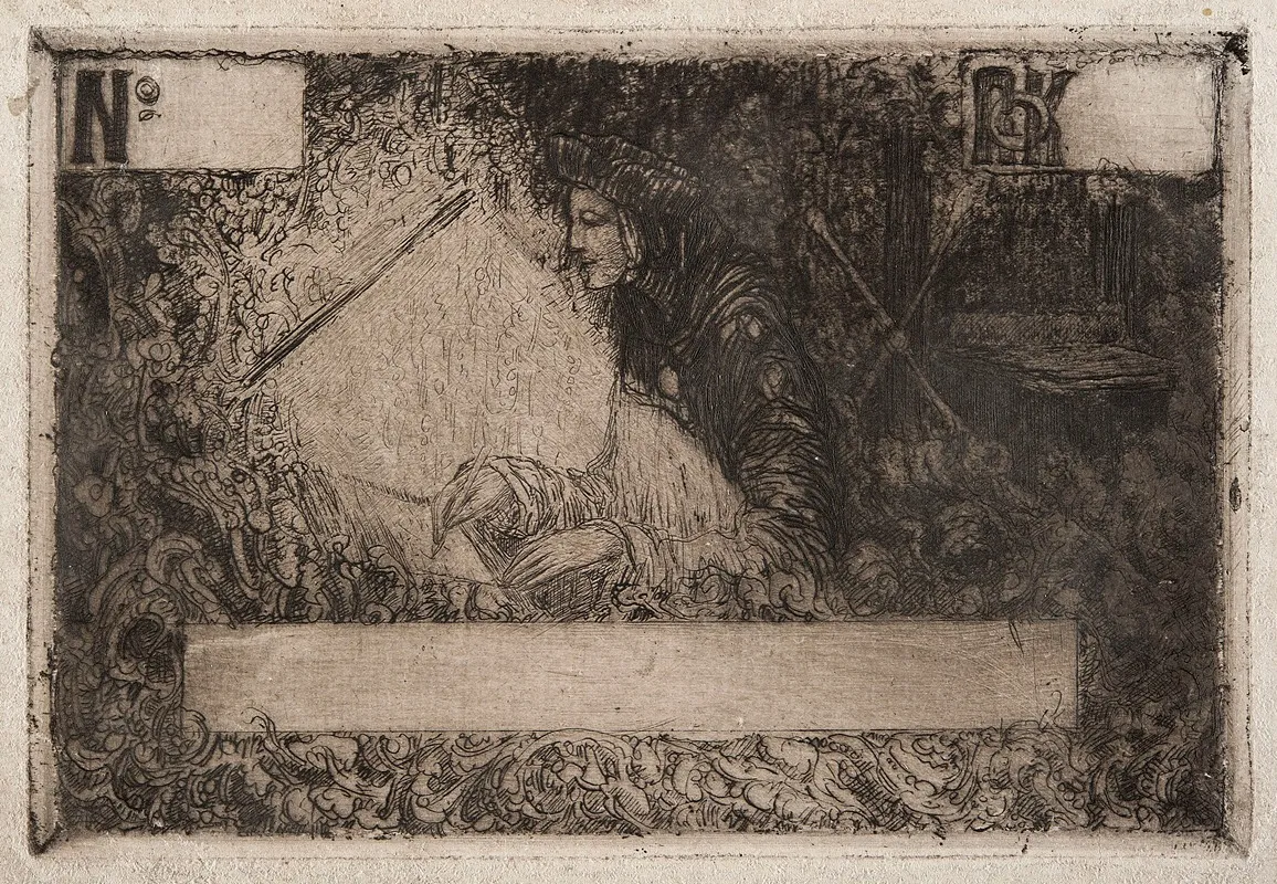 Graphic Artist In His Studio