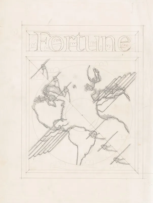 Graphic Designs For Fortune Magazine Study Of Telephone Poles