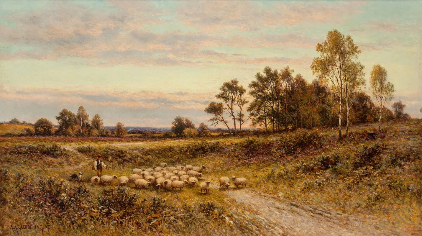 Grasmere Cumberland by Alfred Augustus Glendening - Canvas Print