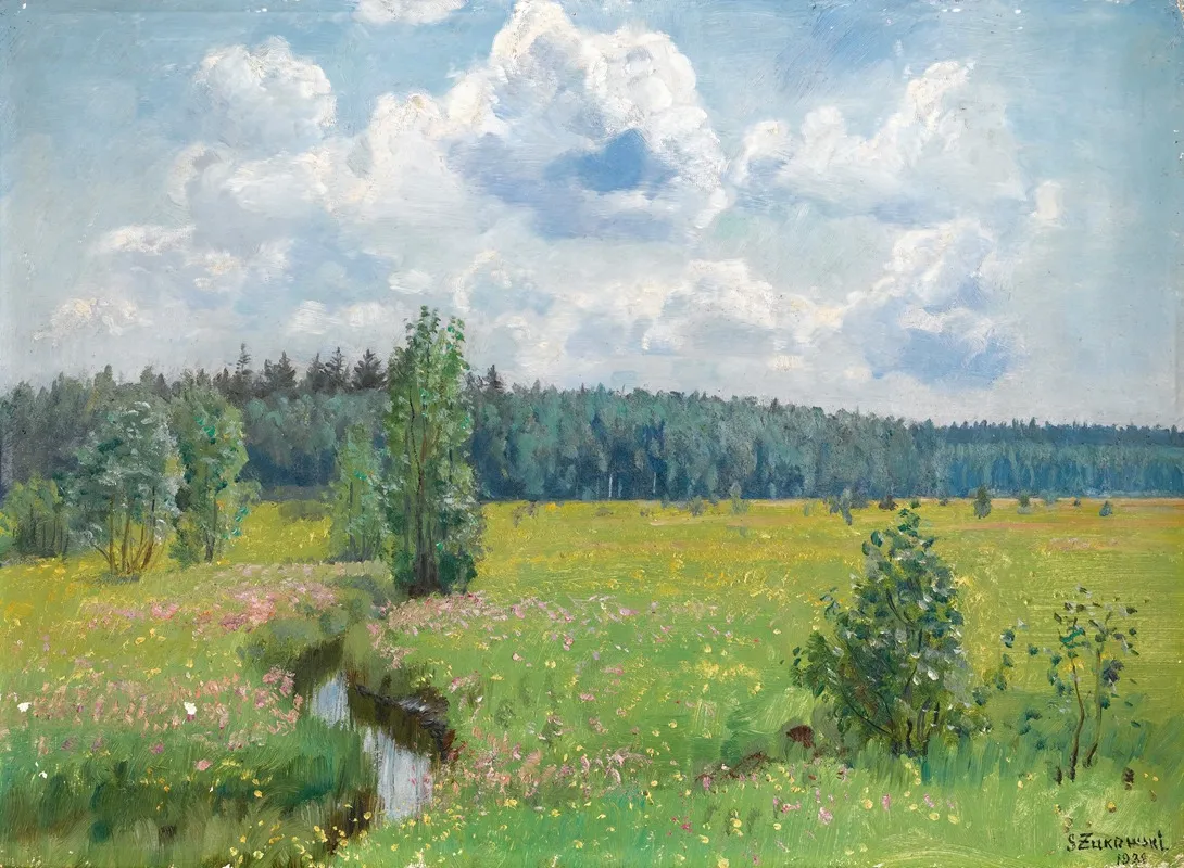 Grasslands Of The Swislocka Forest Scorching June