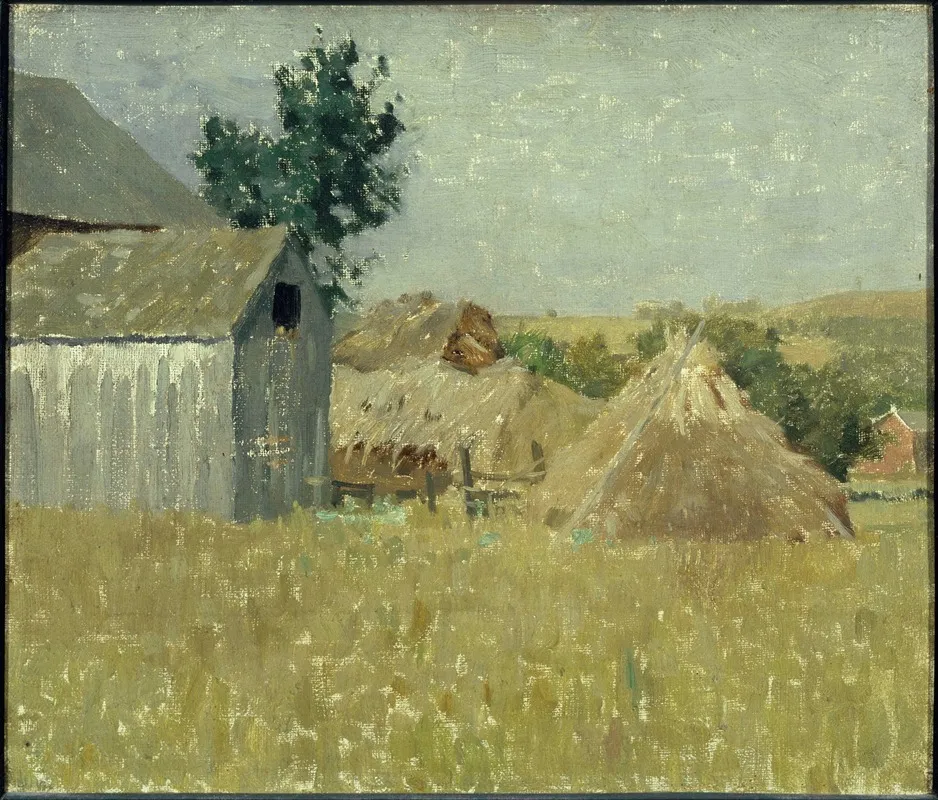 Gray Barn by William Langson Lathrop - Canvas Print