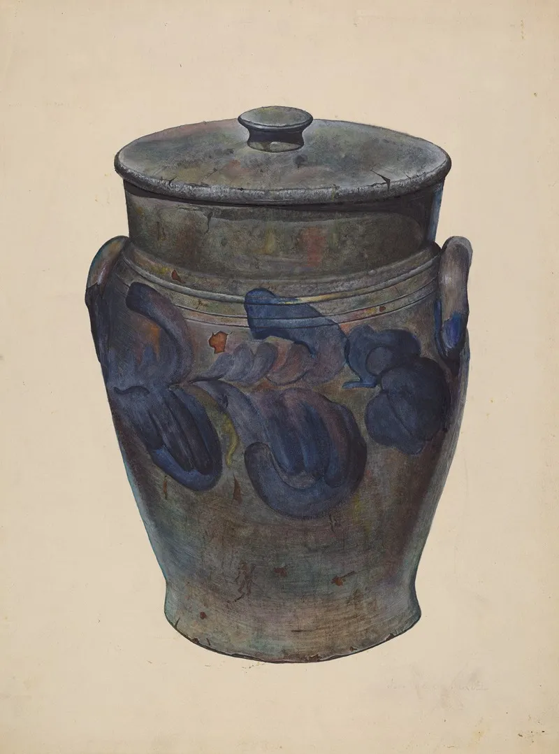 Gray Stone Jar by John Price - Canvas Print