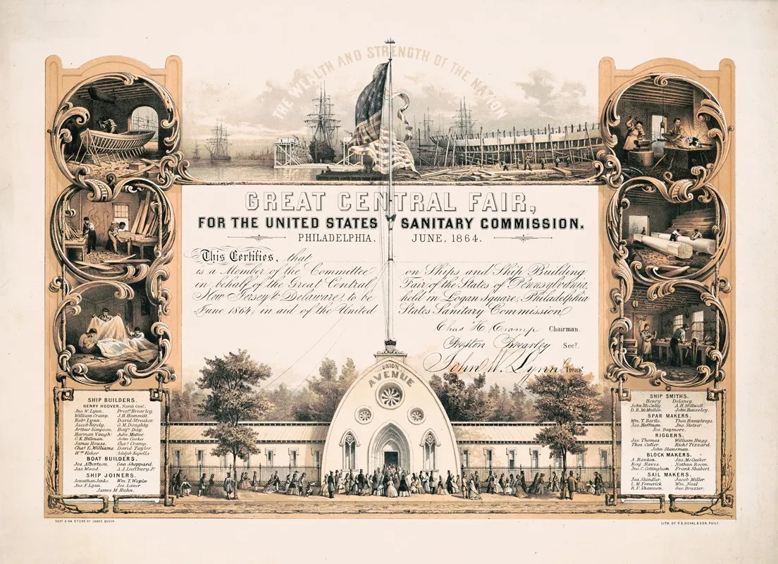 Great Central Fair For The United States Sanitary Commission Philadelphia June 1864