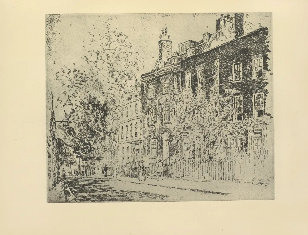 Great College Street by Joseph Pennell - Canvas Print