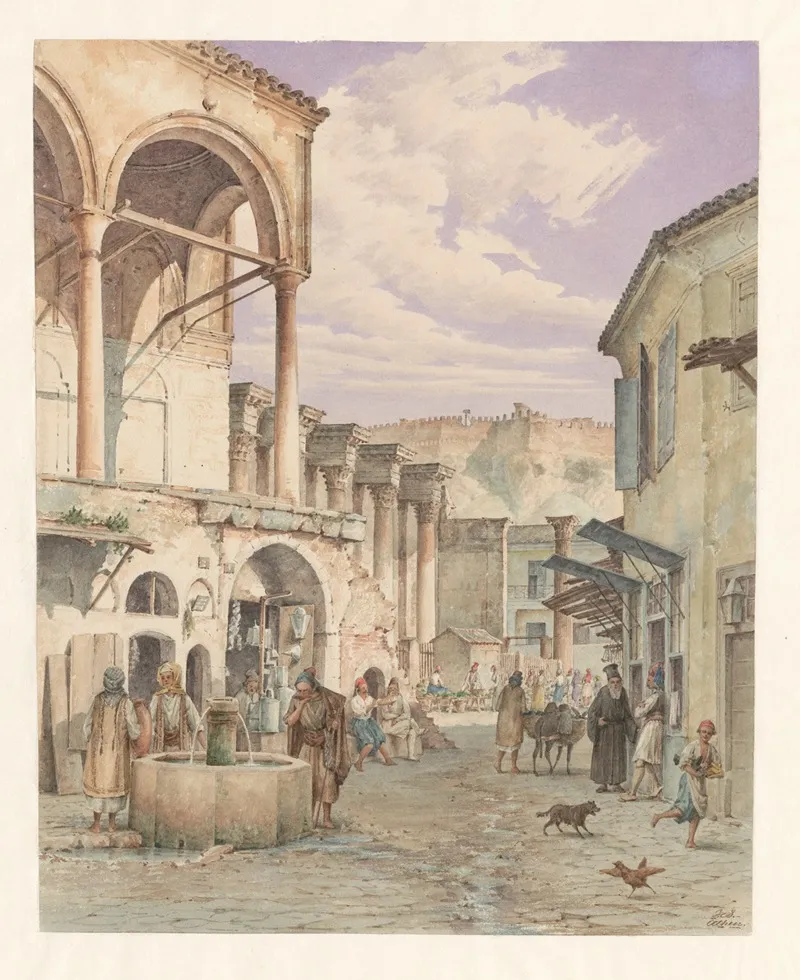 Greece Athens Agora Monastiraki Square by Harald Conrad Stilling - Canvas Print