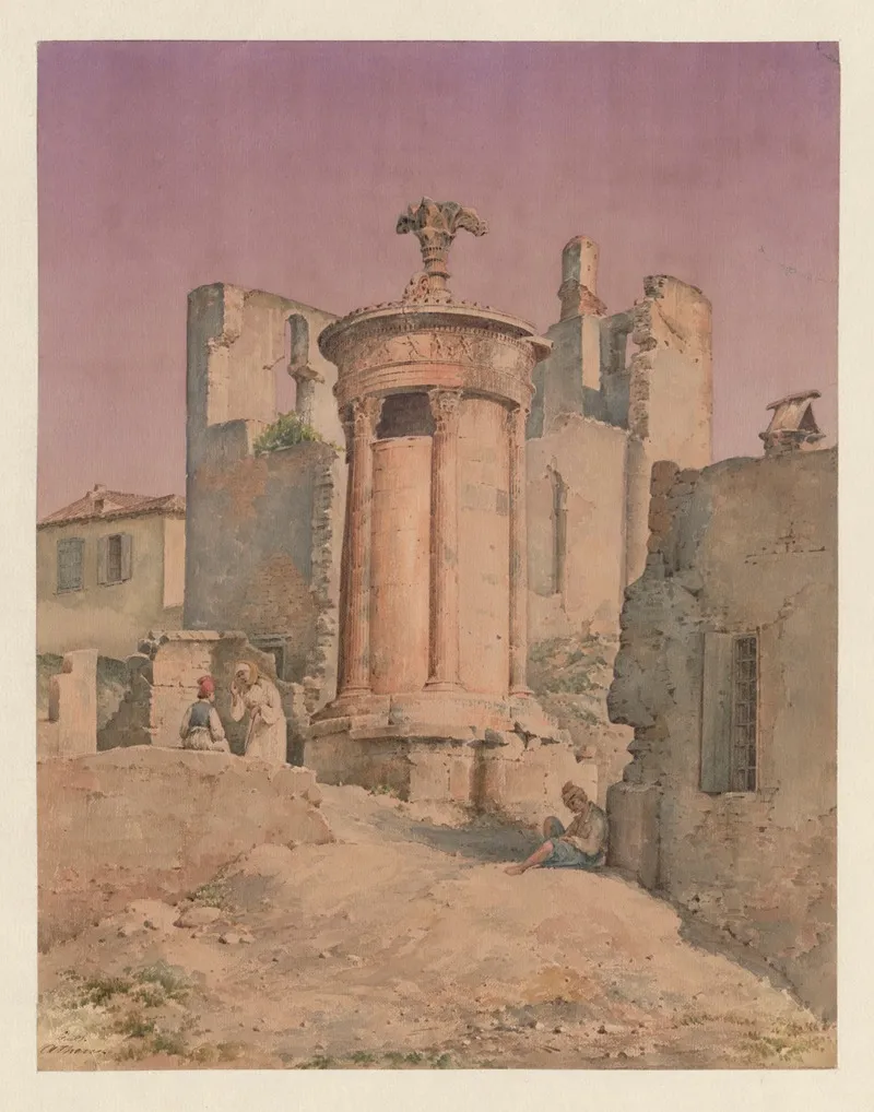 Greece Athens Lysicrates Monument by Harald Conrad Stilling - Canvas Print