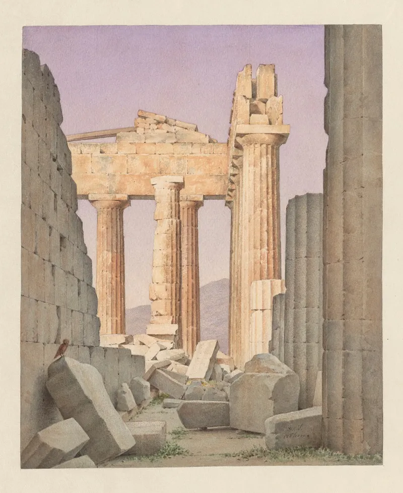 Greece Athens Parthenon Inner Peristasis by Harald Conrad Stilling - Canvas Print