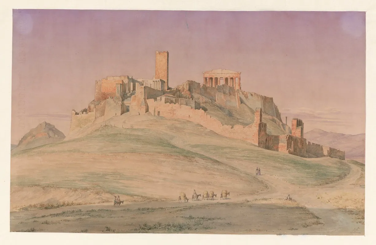 Greece Athens The Acropolis Seen From The Southwest by Harald Conrad Stilling - Canvas Print