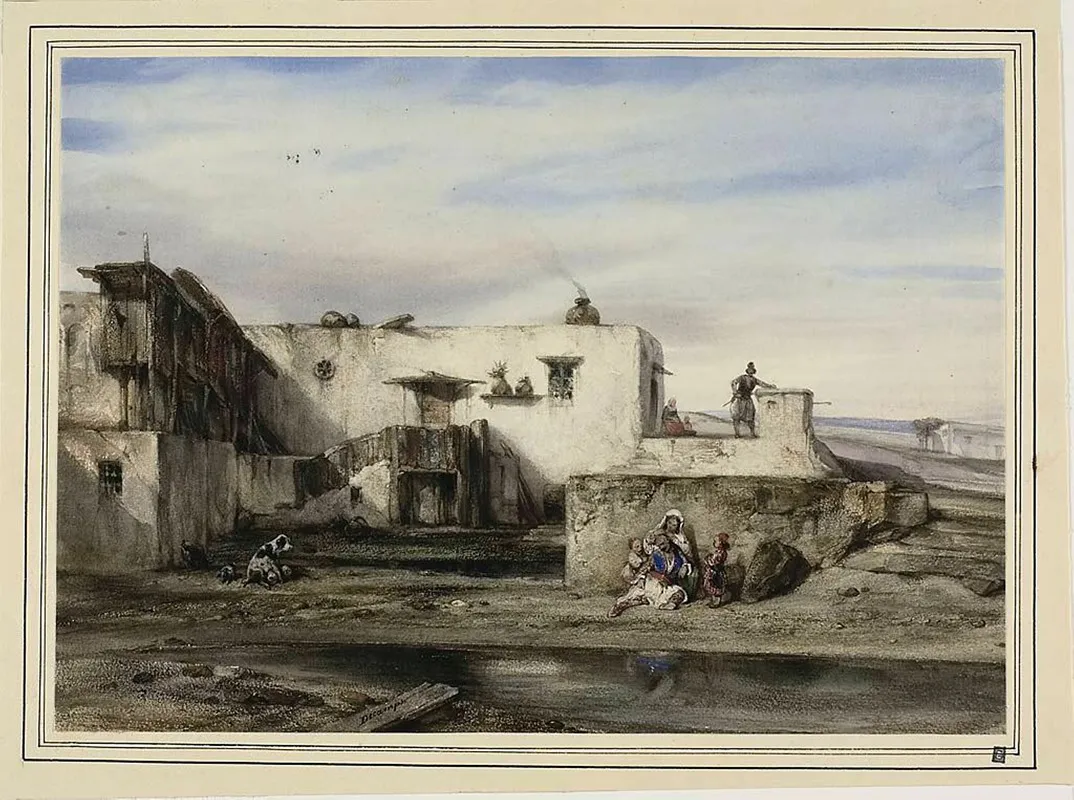 Greek Village by Alexandre-Gabriel Decamps - Canvas Print