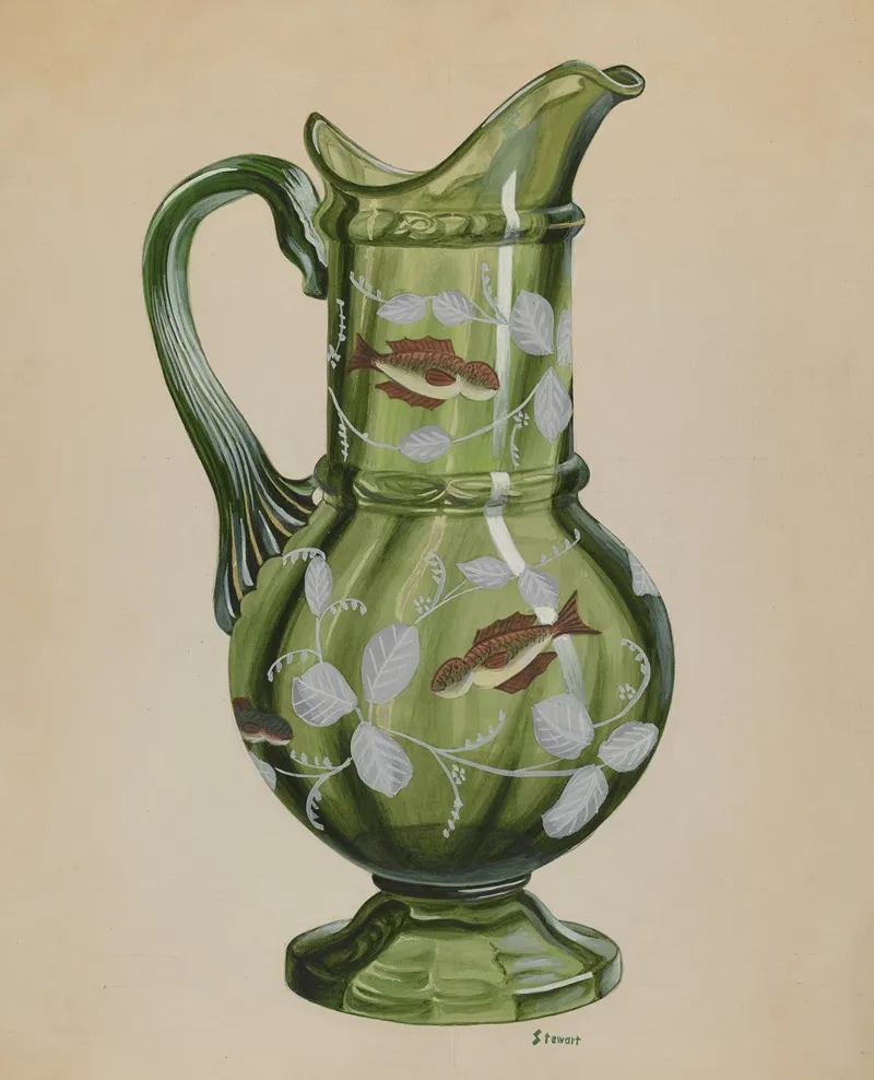 Green Pitcher by Robert Stewart - Canvas Print