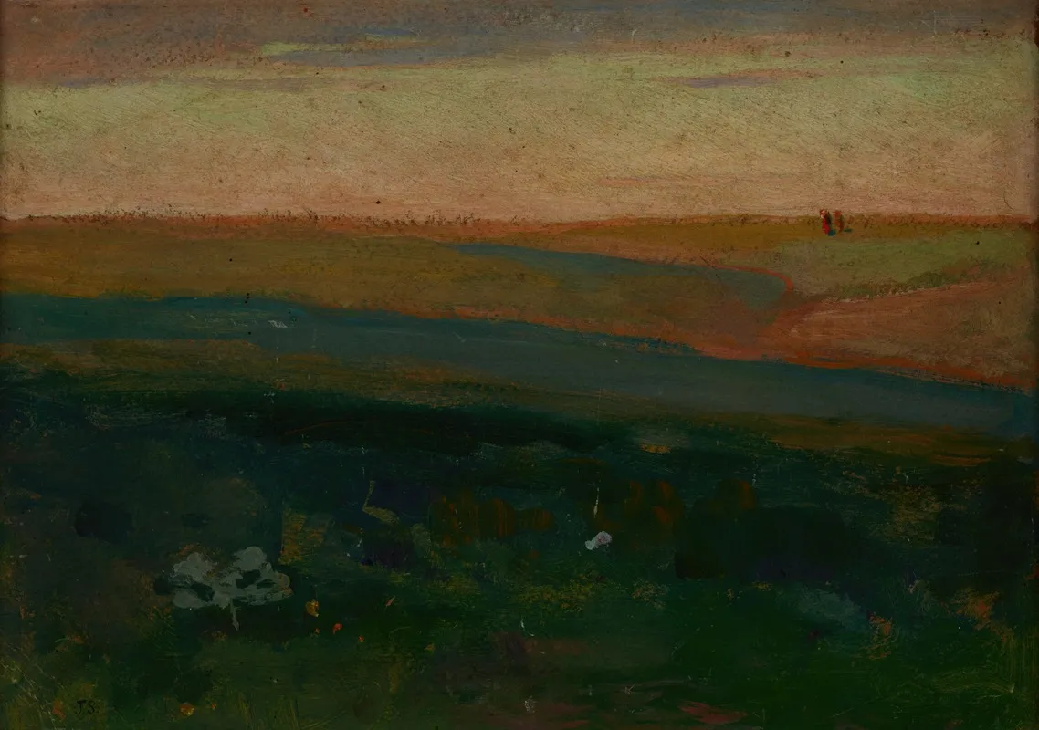 Green Steppe In The Ukraine by Jan Stanisławski - Canvas Print