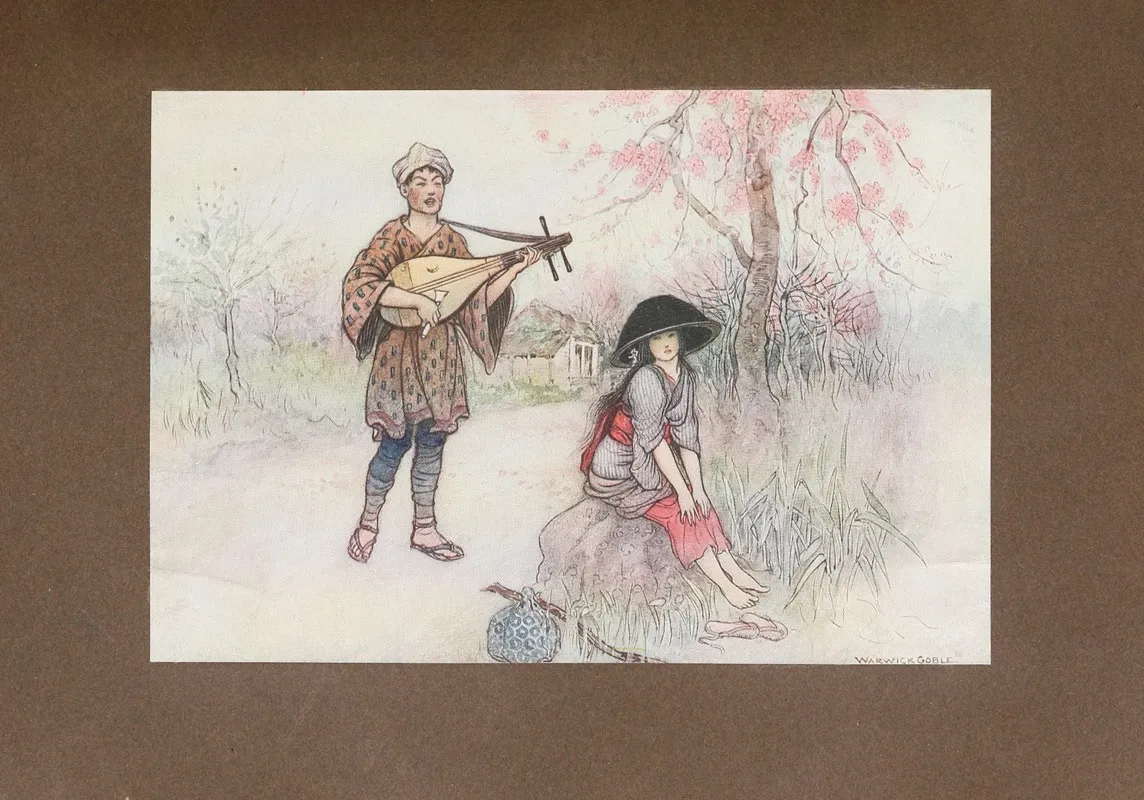 Green Willow And Other Japanese Fairy Tales Pl 08 by Warwick Goble - Canvas Print