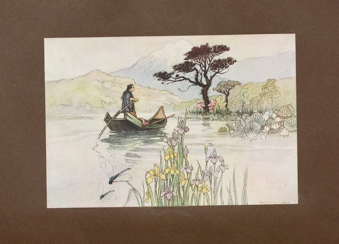 Green Willow And Other Japanese Fairy Tales Pl 10 by Warwick Goble - Canvas Print