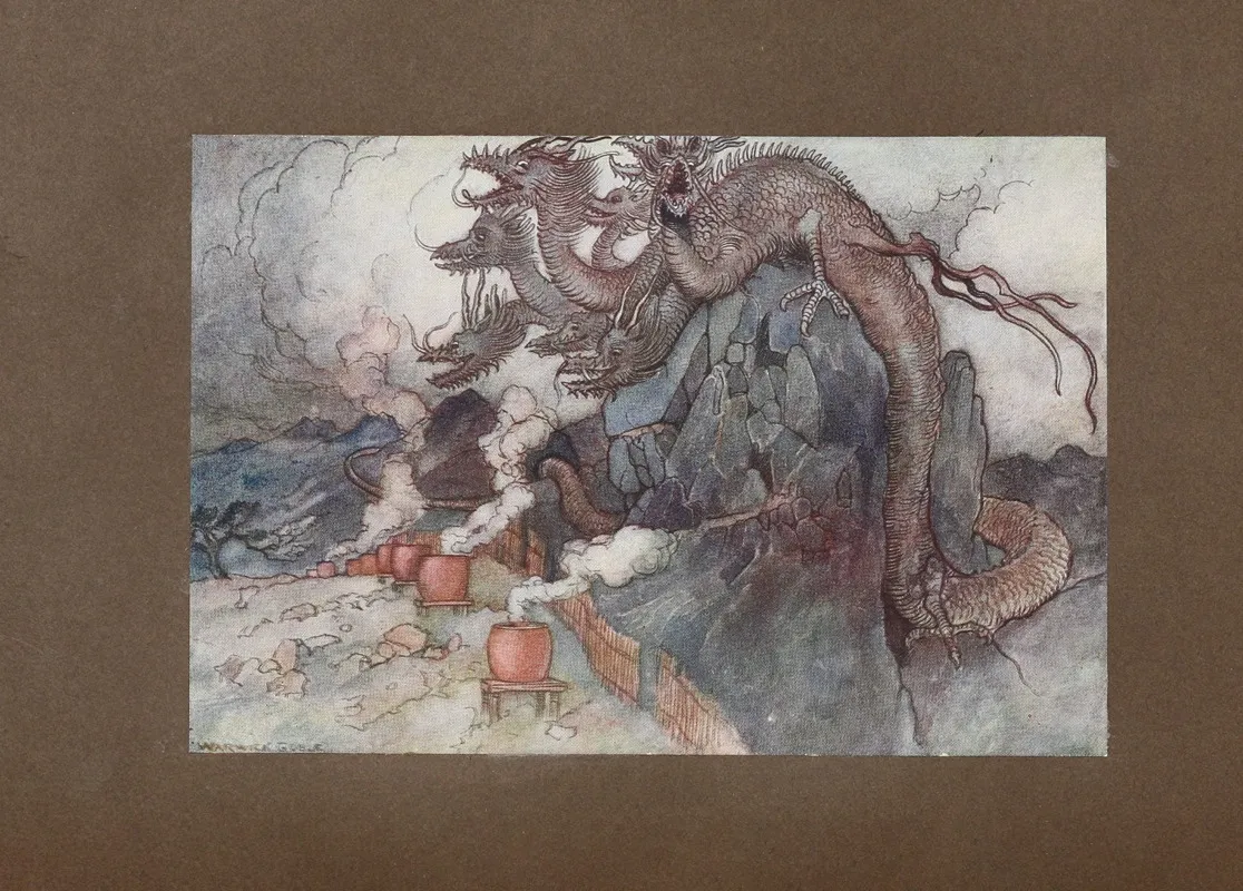 Green Willow And Other Japanese Fairy Tales Pl 13 by Warwick Goble - Canvas Print