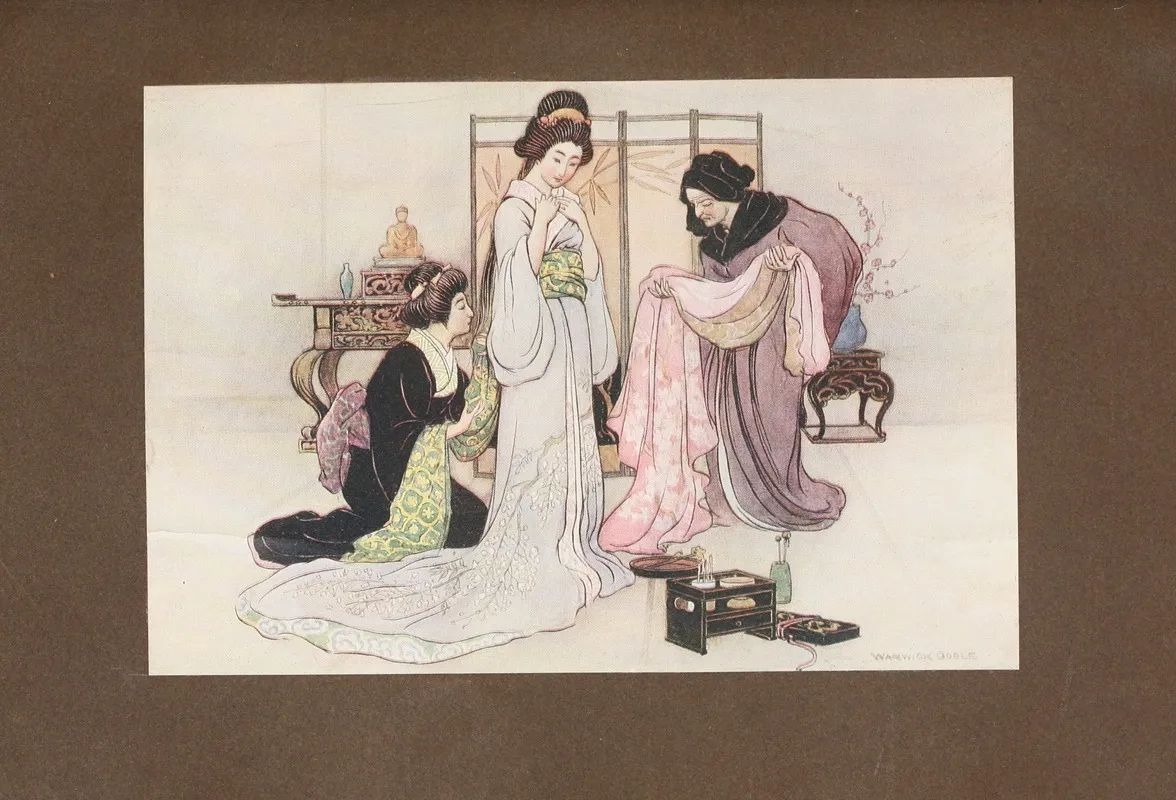 Green Willow And Other Japanese Fairy Tales Pl 18 by Warwick Goble - Canvas Print