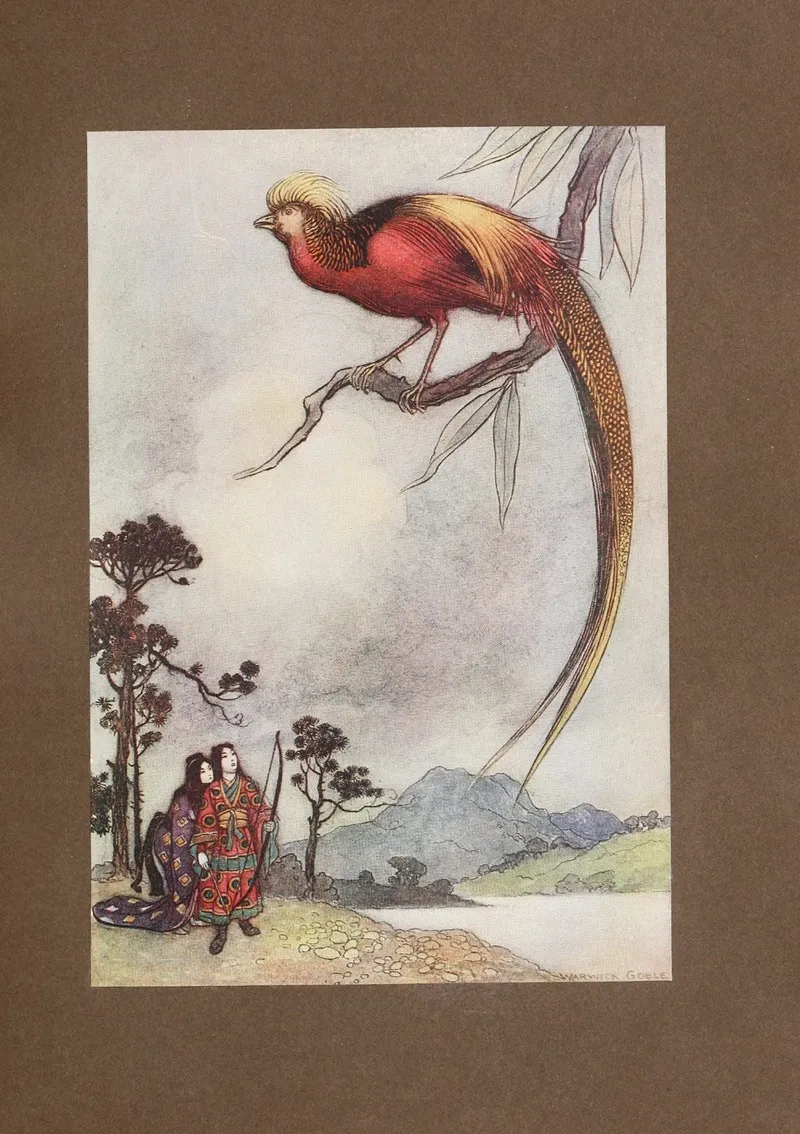Green Willow And Other Japanese Fairy Tales Pl 19 by Warwick Goble - Canvas Print