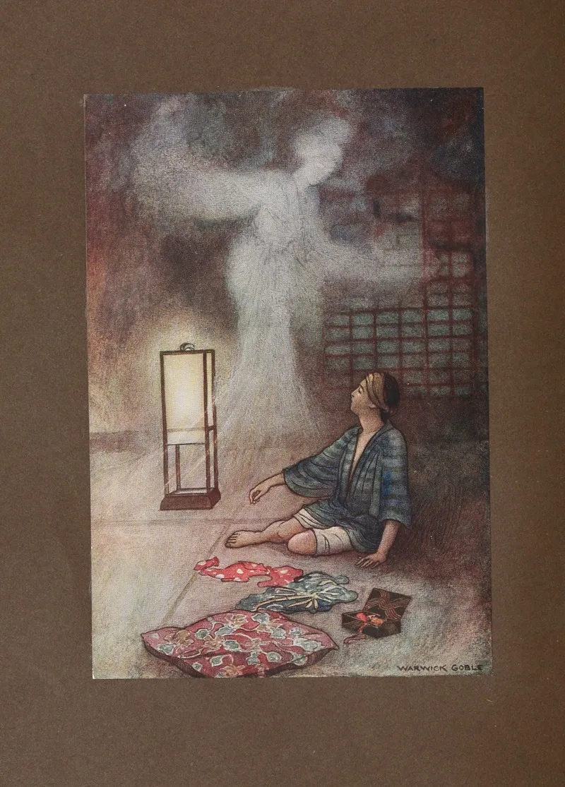 Green Willow And Other Japanese Fairy Tales Pl 20 by Warwick Goble - Canvas Print