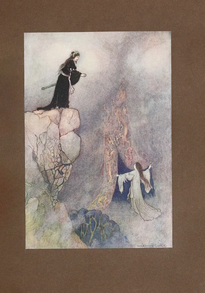 Green Willow And Other Japanese Fairy Tales Pl 24 by Warwick Goble - Canvas Print