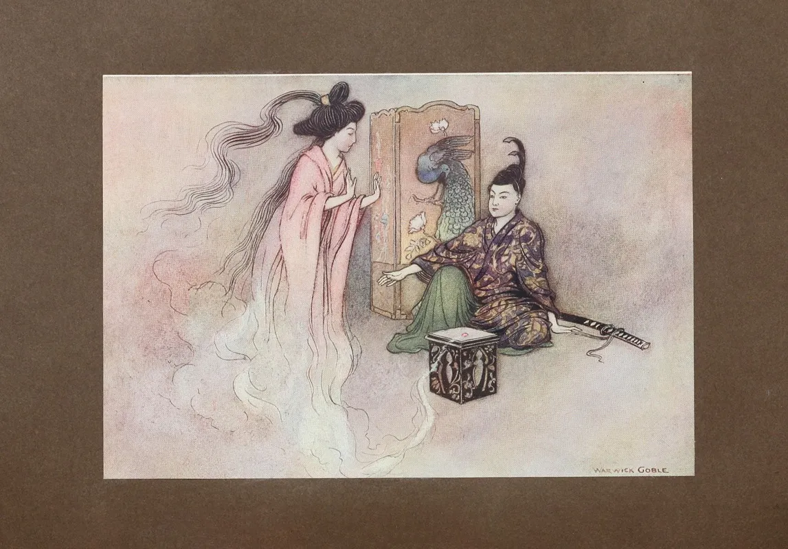 Green Willow And Other Japanese Fairy Tales Pl 25 by Warwick Goble - Canvas Print