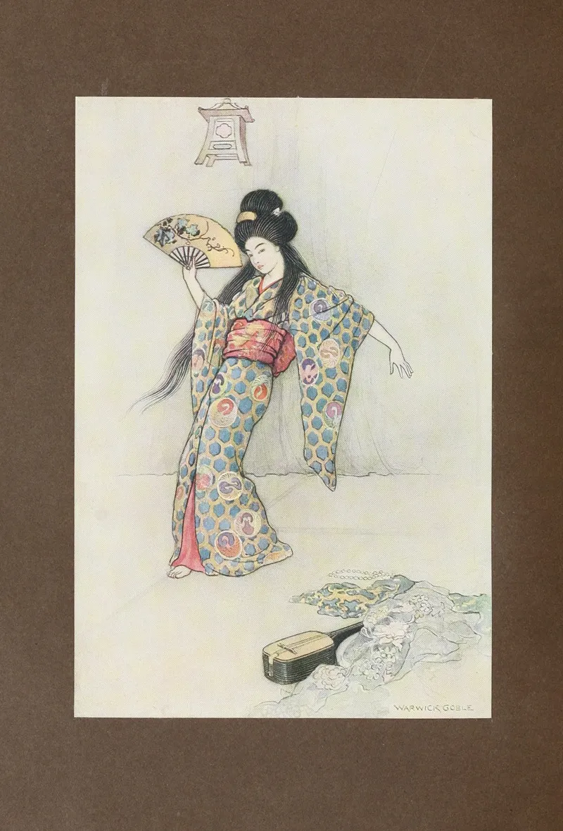 Green Willow And Other Japanese Fairy Tales Pl 26 by Warwick Goble - Canvas Print