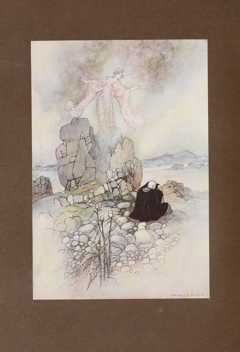 Green Willow And Other Japanese Fairy Tales Pl 29 by Warwick Goble - Canvas Print