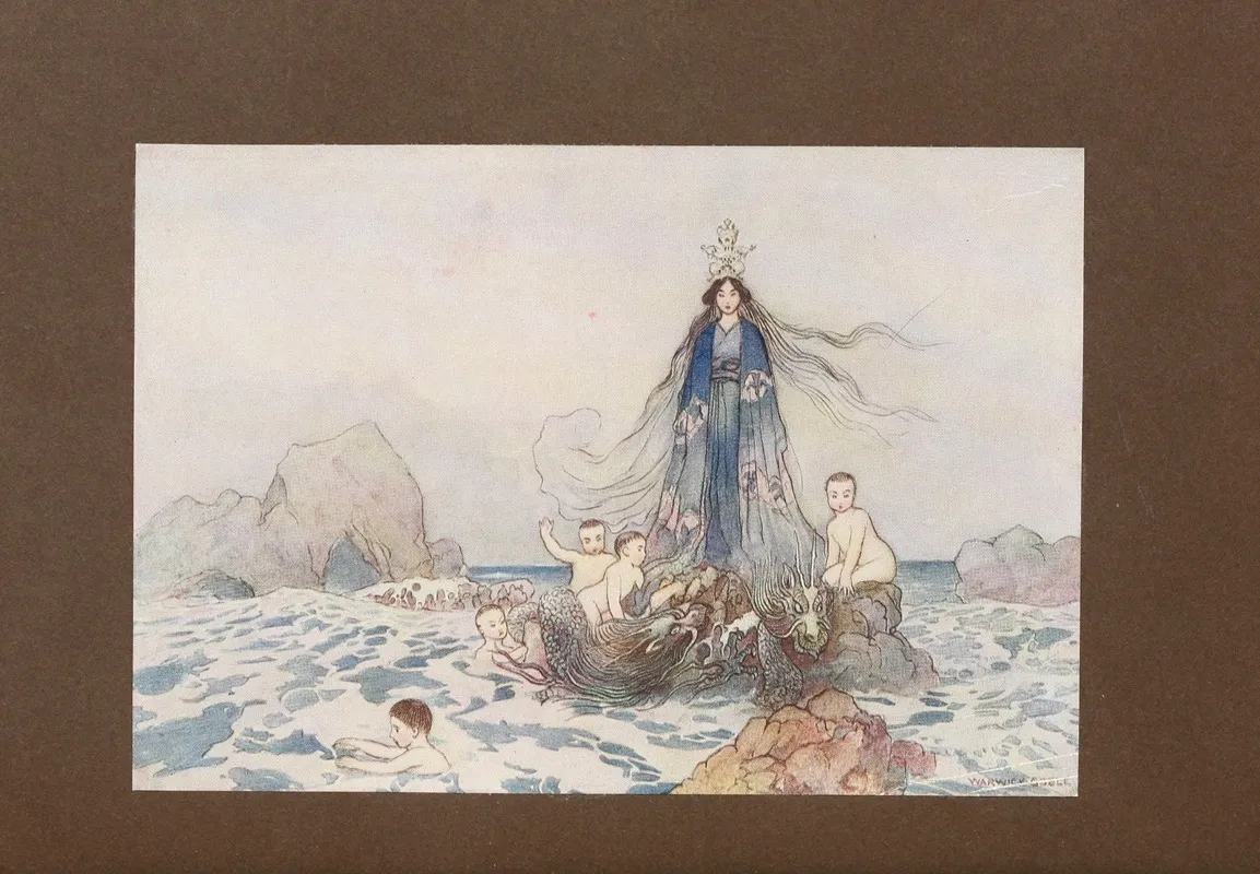 Green Willow And Other Japanese Fairy Tales Pl 32 by Warwick Goble - Canvas Print