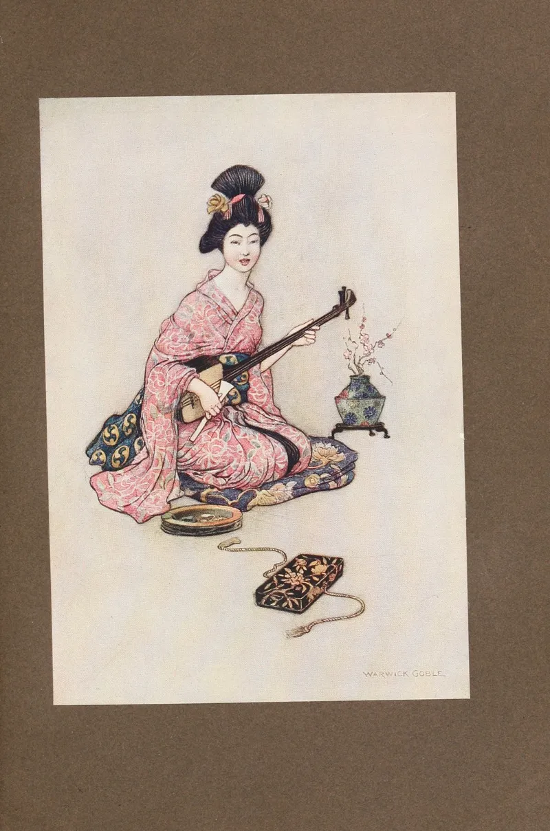 Green Willow And Other Japanese Fairy Tales Pl 35 by Warwick Goble - Canvas Print