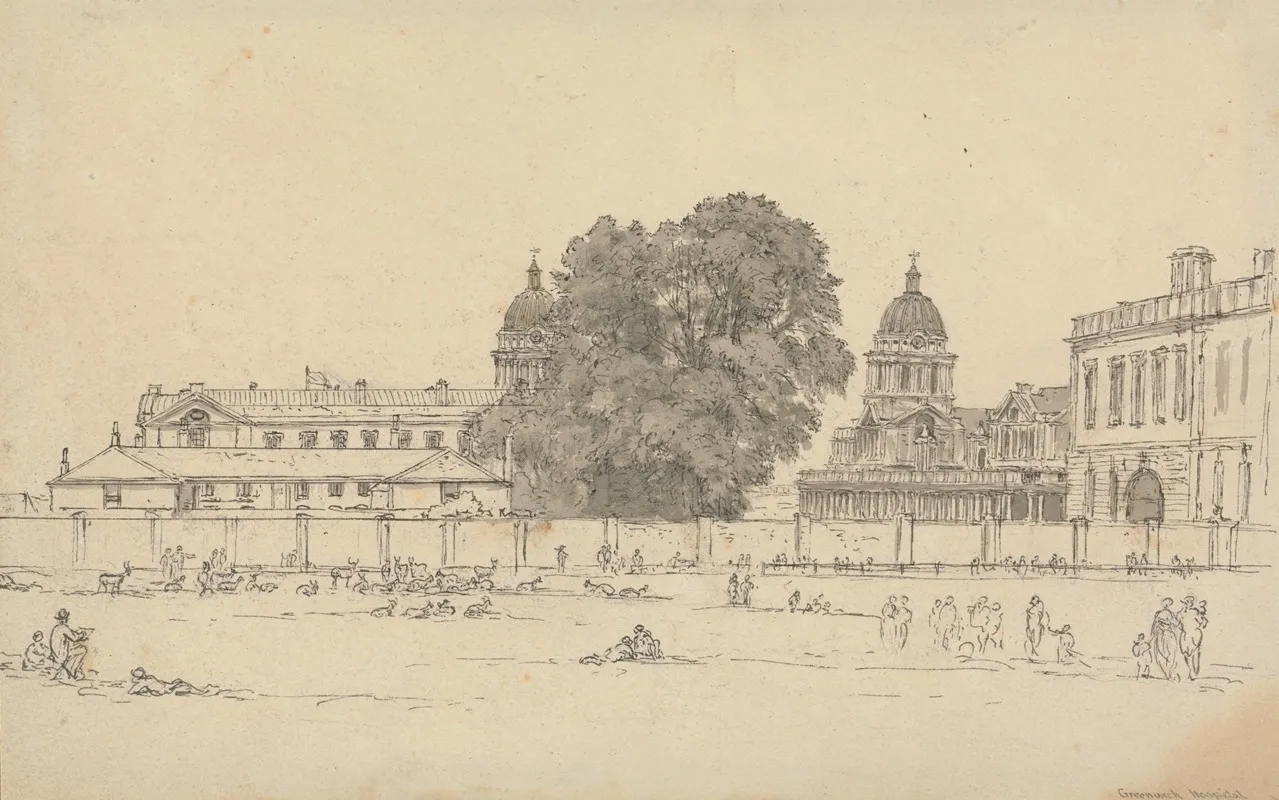 Greenwich Hospital by John Glover - Canvas Print