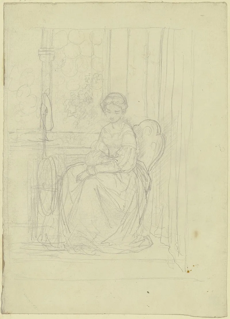 Gretchen At The Spinning Wheel