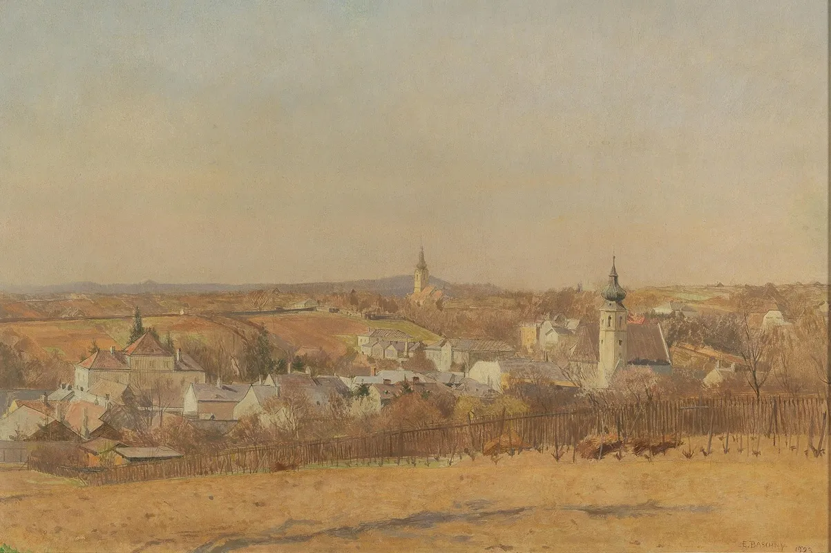 Grinzing In Early Spring by Emanuel Baschny - Canvas Print