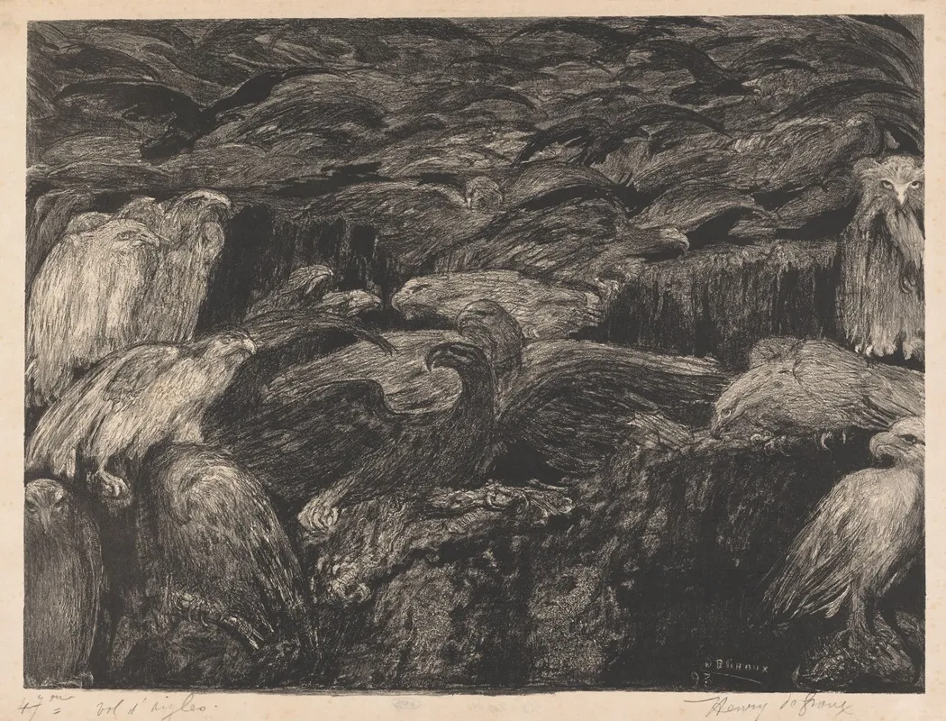 Groep Roofvogels by Henry de Groux - Canvas Print