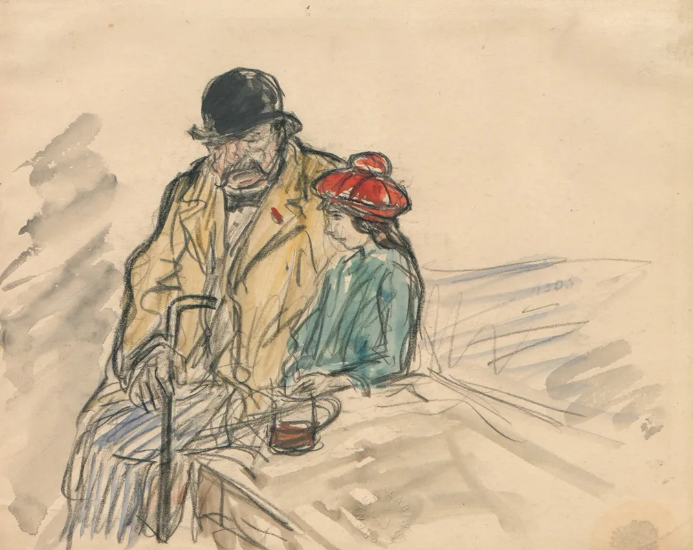 Grootvader En Kleindochter