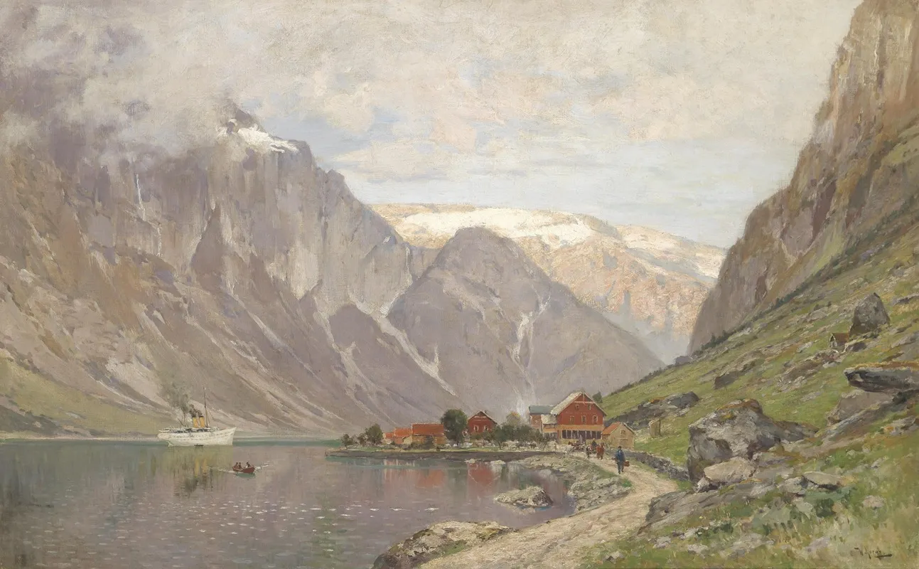 Grose Fjordlandschaft 2 by Walter Moras - Canvas Print